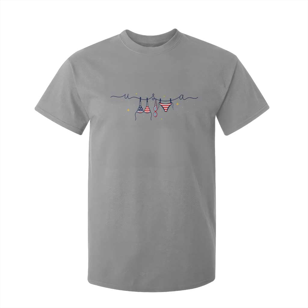 Patriotic American Flag Bikini T Shirt For Kid USA Summer Vacation Gift TS12 Sport Gray Print Your Wear