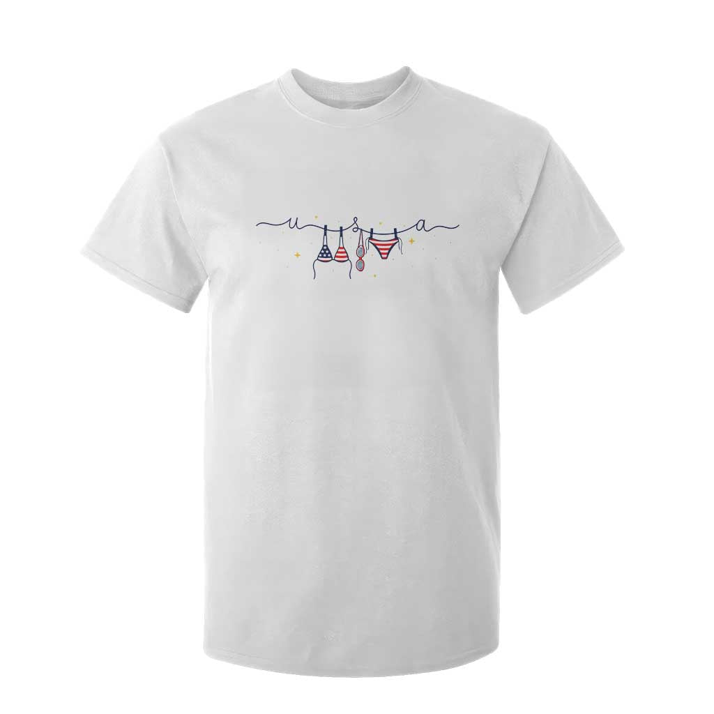 Patriotic American Flag Bikini T Shirt For Kid USA Summer Vacation Gift TS12 White Print Your Wear