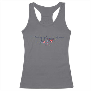 Patriotic American Flag Bikini Racerback Tank Top USA Summer Vacation Gift TS12 Charcoal Print Your Wear