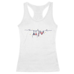 Patriotic American Flag Bikini Racerback Tank Top USA Summer Vacation Gift TS12 White Print Your Wear