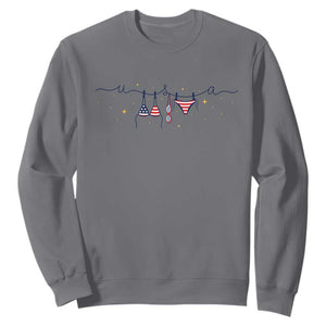 Patriotic American Flag Bikini Sweatshirt USA Summer Vacation Gift TS12 Charcoal Print Your Wear