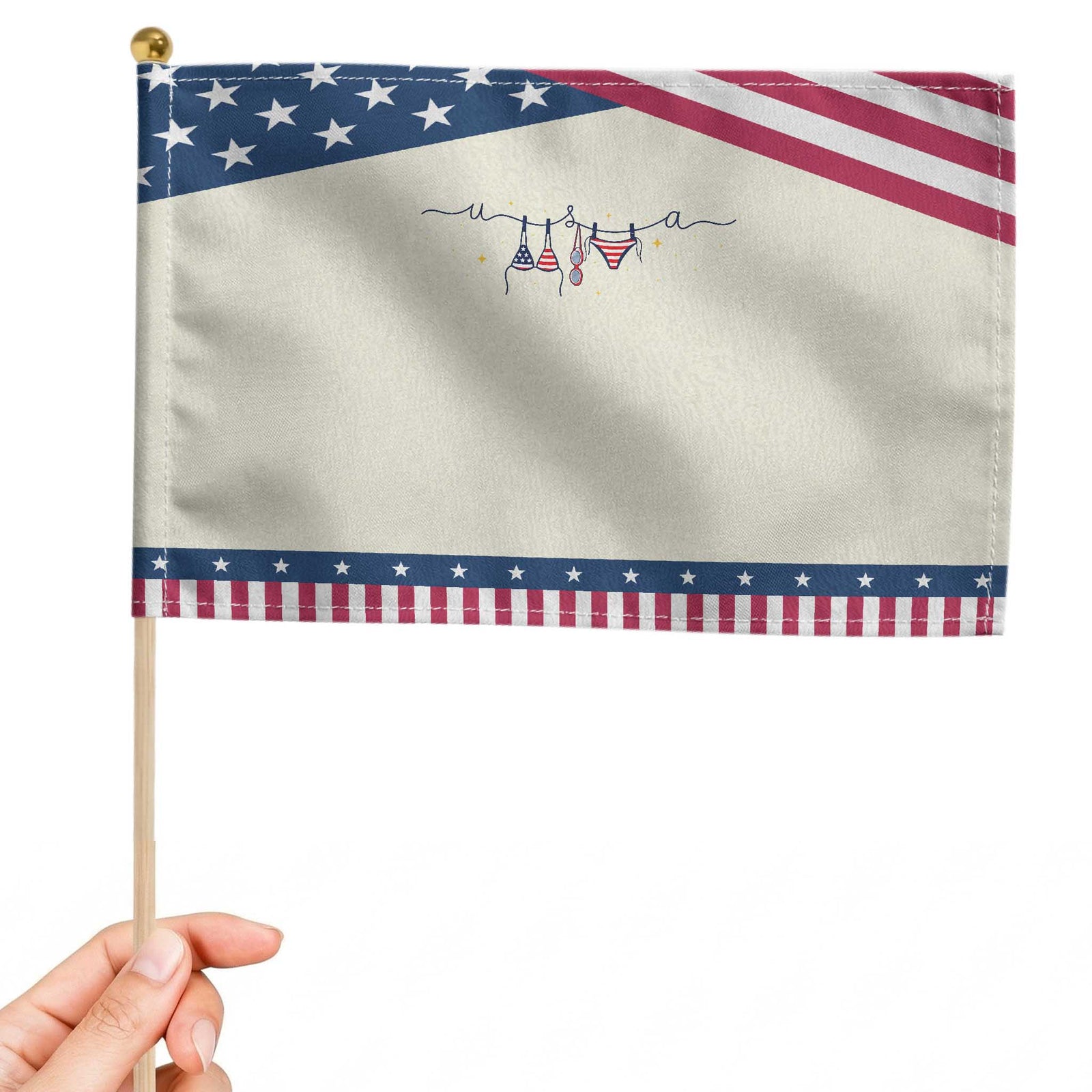 American Flag Bikini Patriotic Handheld Flag USA Summer Vacation Gift TS12 Modern 8.2