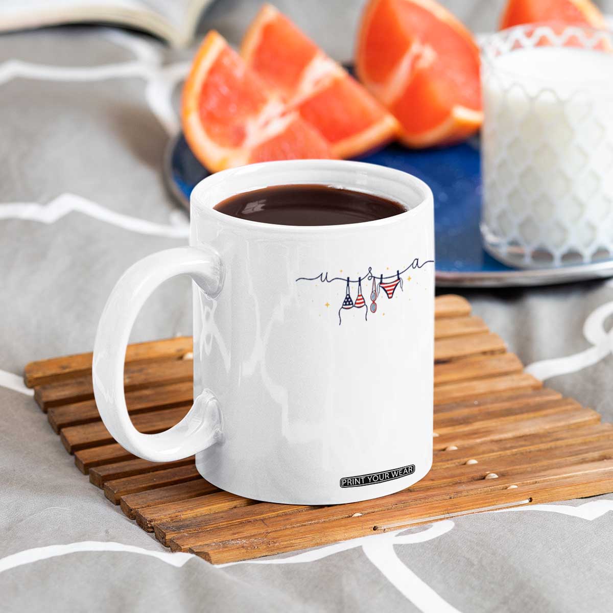 Patriotic American Flag Bikini Coffee Mug USA Summer Vacation Gift TS12 Print Your Wear