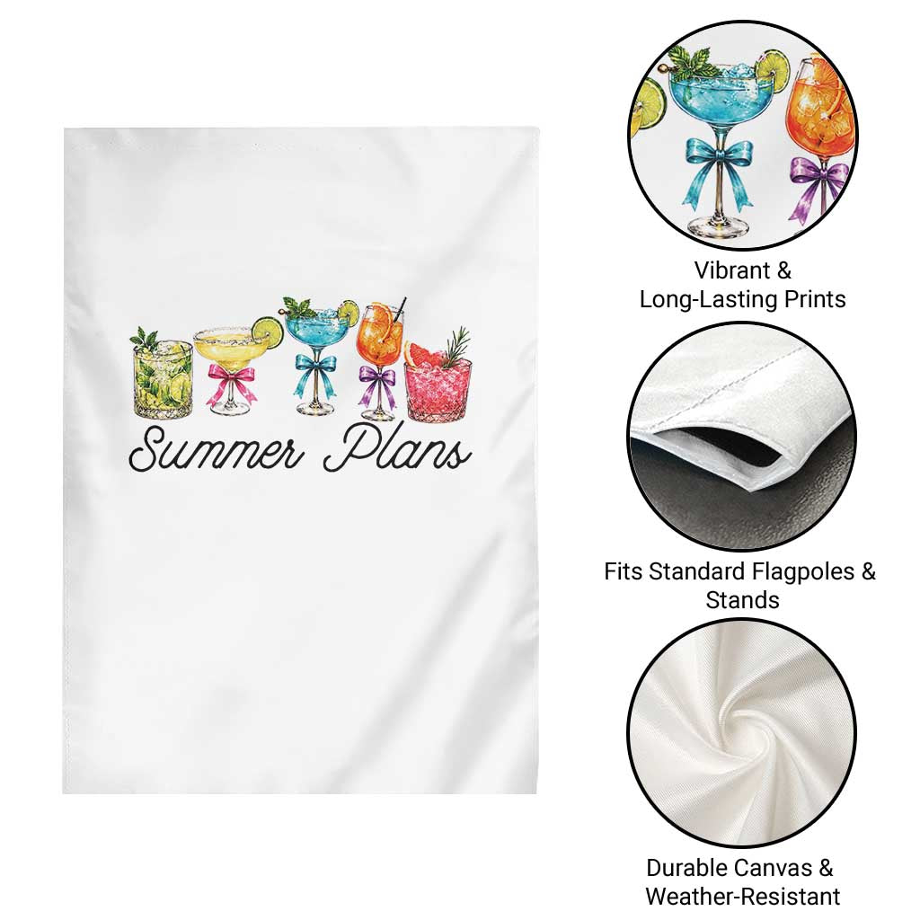 Funny Summer Plans Garden Flag Refreshing Tropical Cocktail Lover Gift TS12 Print Your Wear