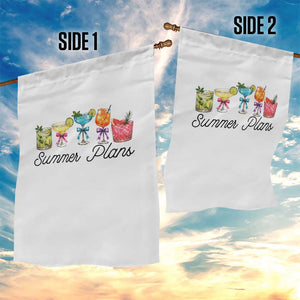 Funny Summer Plans Garden Flag Refreshing Tropical Cocktail Lover Gift TS12 Print Your Wear
