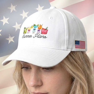 Funny Summer Plans Baseball Cap Refreshing Tropical Cocktail Lover Gift TS12 Print Your Wear