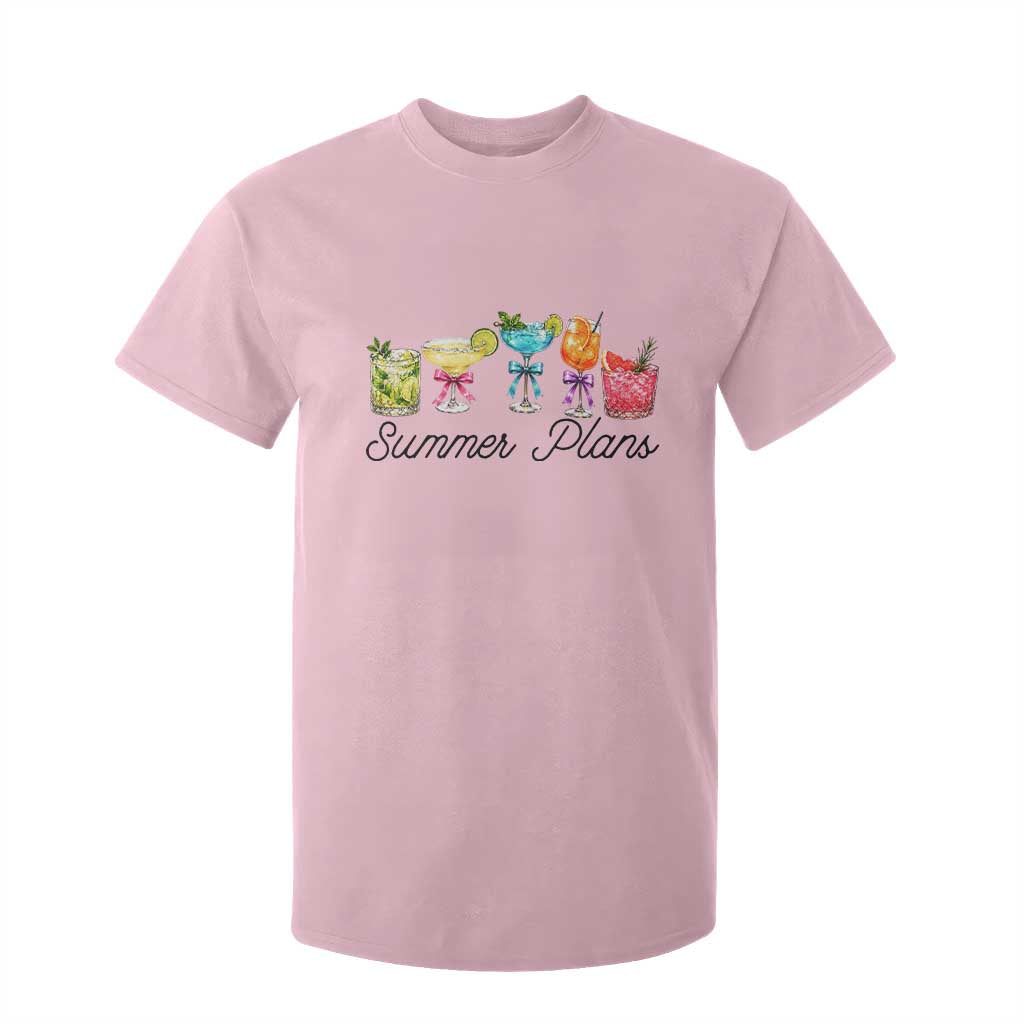 Funny Summer Plans T Shirt For Kid Refreshing Tropical Cocktail Lover Gift TS12 Light Pink Print Your Wear