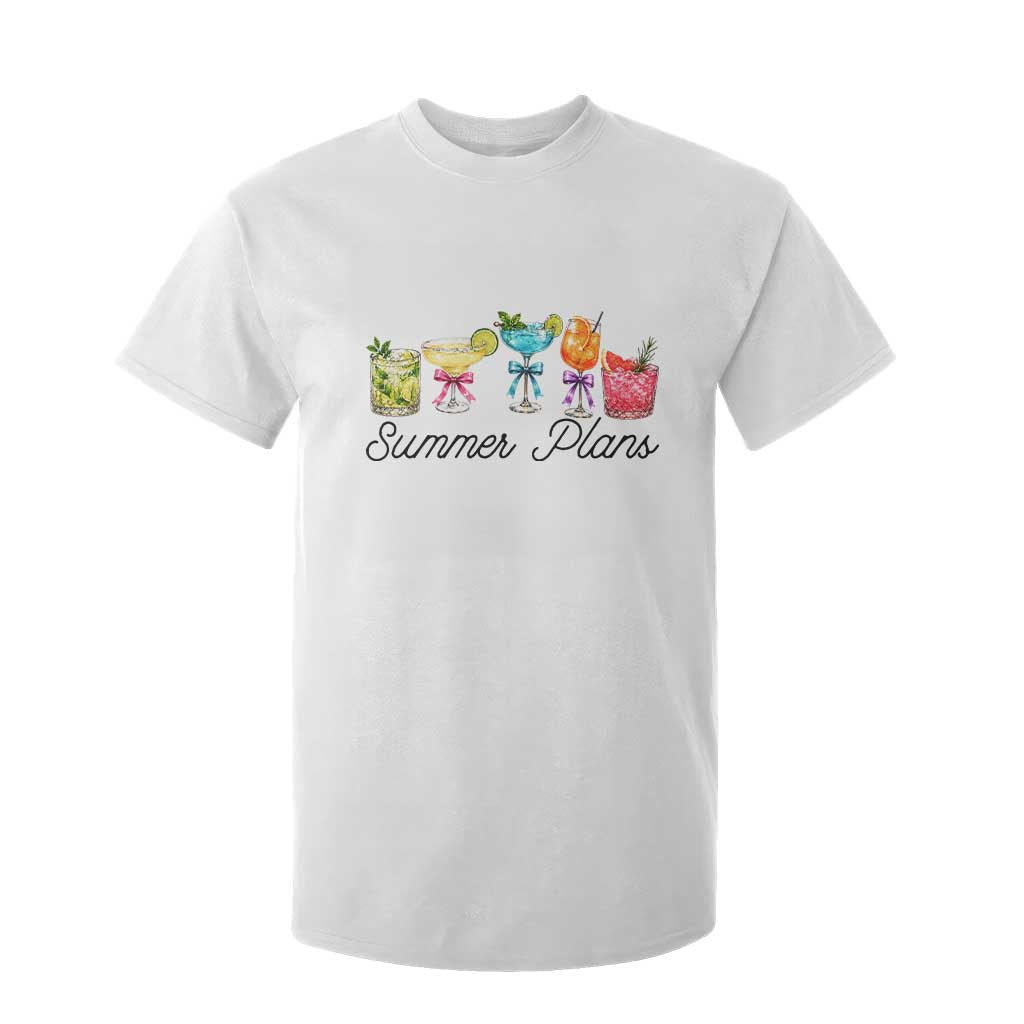 Funny Summer Plans T Shirt For Kid Refreshing Tropical Cocktail Lover Gift TS12 White Print Your Wear