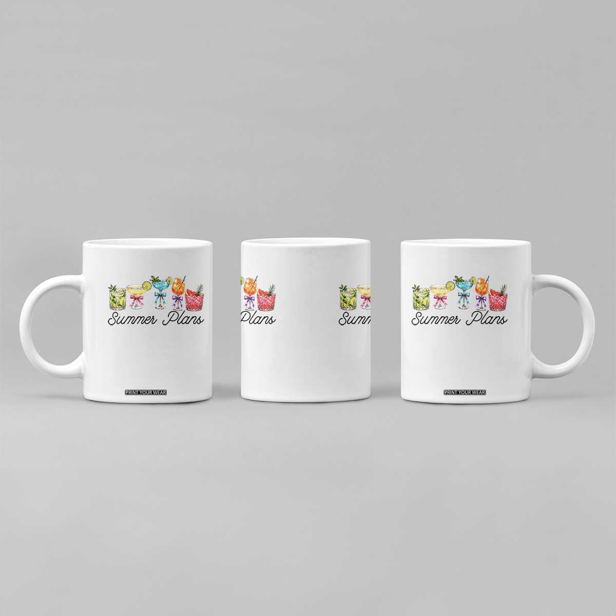 Funny Summer Plans Coffee Mug Refreshing Tropical Cocktail Lover Gift TS12 Print Your Wear