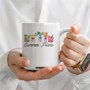 Funny Summer Plans Coffee Mug Refreshing Tropical Cocktail Lover Gift TS12 Print Your Wear