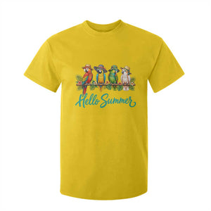 Hello Summer Parrots T Shirt For Kid Tropical Beach Vacation Graphic TS12 Daisy Print Your Wear