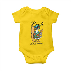 Bruh Its Summer Baby Onesie Funny Hawaiian Goose Surfer Graphic TS12 Daisy Print Your Wear