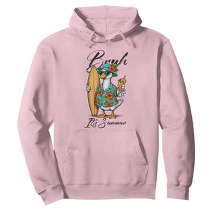 Bruh Its Summer Hoodie Funny Hawaiian Goose Surfer Graphic TS12 Light Pink Print Your Wear
