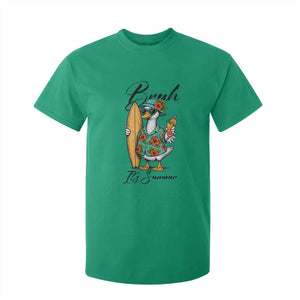 Bruh Its Summer T Shirt For Kid Funny Hawaiian Goose Surfer Graphic TS12 Irish Green Print Your Wear