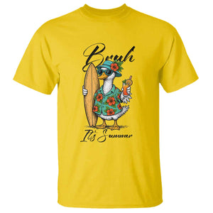 Bruh Its Summer T Shirt Funny Hawaiian Goose Surfer Graphic TS12 Daisy Print Your Wear