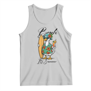 Bruh Its Summer Tank Top Funny Hawaiian Goose Surfer Graphic TS12 Ash Print Your Wear