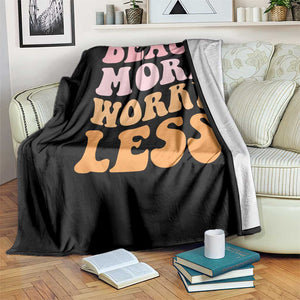 Beach More Worry Less Throw Blanket Boho Summer Vacation TS12 Print Your Wear