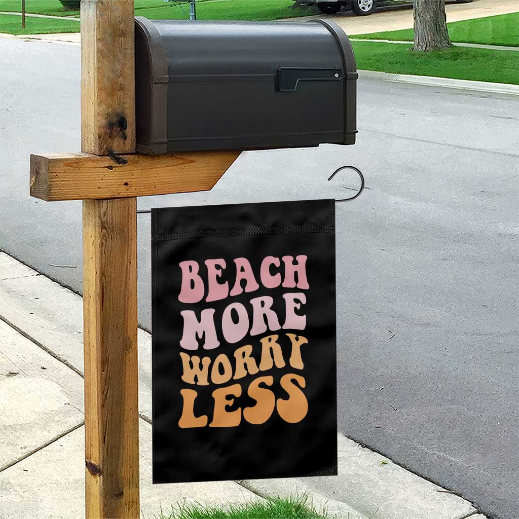 Beach More Worry Less Garden Flag Boho Summer Vacation TS12 Print Your Wear