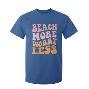Beach More Worry Less T Shirt For Kid Boho Summer Vacation TS12 Royal Blue Print Your Wear