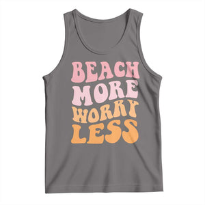 Beach More Worry Less Tank Top Boho Summer Vacation TS12 Deep Heather Print Your Wear