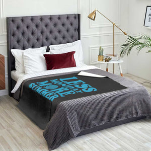 Less Monday More Summer Throw Blanket Retro Beach Seashell Graphic TS12 Print Your Wear