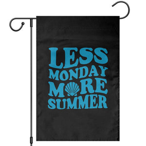 Less Monday More Summer Garden Flag Retro Beach Seashell Graphic TS12 Black Print Your Wear