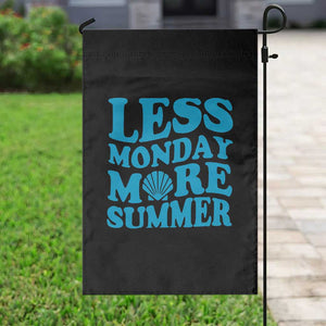Less Monday More Summer Garden Flag Retro Beach Seashell Graphic TS12 Print Your Wear