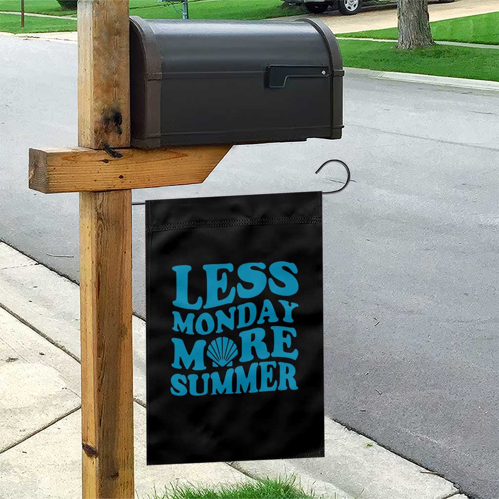 Less Monday More Summer Garden Flag Retro Beach Seashell Graphic TS12 Print Your Wear