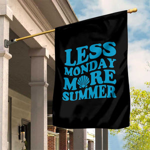 Less Monday More Summer Garden Flag Retro Beach Seashell Graphic TS12 Print Your Wear