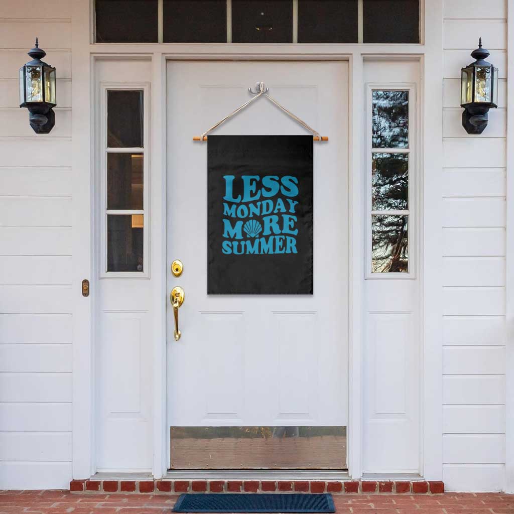 Less Monday More Summer Garden Flag Retro Beach Seashell Graphic TS12 Print Your Wear
