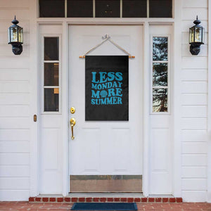 Less Monday More Summer Garden Flag Retro Beach Seashell Graphic TS12 Print Your Wear