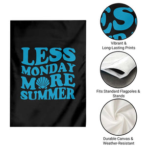 Less Monday More Summer Garden Flag Retro Beach Seashell Graphic TS12 Print Your Wear