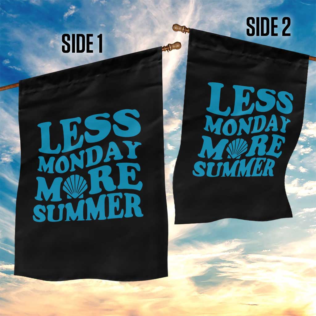 Less Monday More Summer Garden Flag Retro Beach Seashell Graphic TS12 Print Your Wear