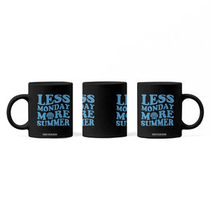 Less Monday More Summer Coffee Mug Retro Beach Seashell Graphic TS12 Print Your Wear