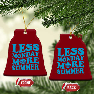 Less Monday More Summer Ceramic Ornament Retro Beach Seashell Graphic TS12 Print Your Wear
