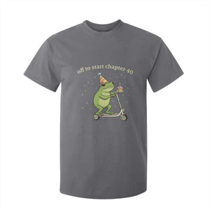 Off To Start Chapter 40 T Shirt For Kid Funny Frog Scooter 40th Birthday Gift TS12 Charcoal Print Your Wear