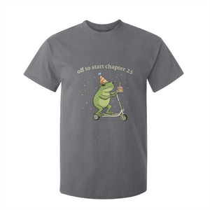 Off To Start Chapter 25 T Shirt For Kid Funny Frog Scooter 25th Birthday Gift TS12 Charcoal Print Your Wear