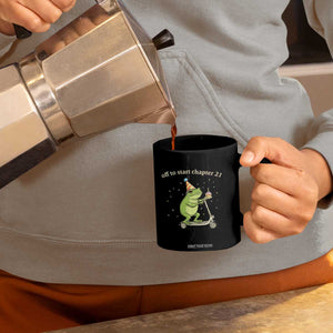 Off To Start Chapter 21 Coffee Mug Funny Frog Scooter 21st Birthday Gift TS12 Print Your Wear