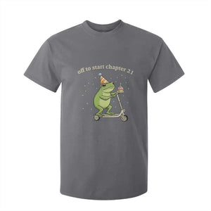 Off To Start Chapter 21 T Shirt For Kid Funny Frog Scooter 21st Birthday Gift TS12 Charcoal Print Your Wear