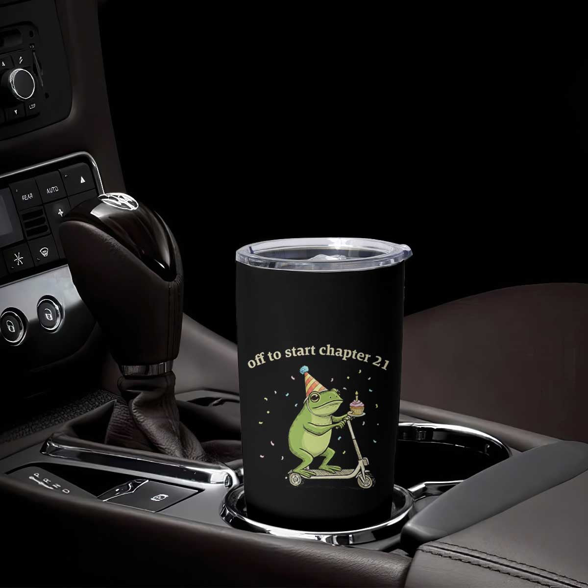 Off To Start Chapter 21 Tumbler Cup Funny Frog Scooter 21st Birthday Gift TS12 Print Your Wear