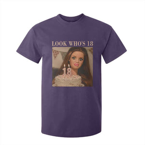 Look Who's 18 T Shirt For Kid Funny Birthday Doll Face Meme TS12 Purple Print Your Wear