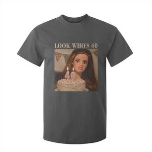 Look Who's 40 T Shirt For Kid Funny Birthday Doll Face Meme TS12 Dark Heather Print Your Wear