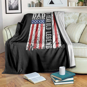 Husband Dad Grandpa 75 Year Old Legend Throw Blanket American Flag Birthday Gift TS12 Print Your Wear
