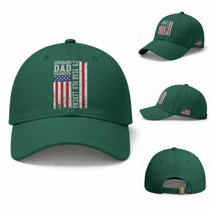 Husband Dad Grandpa 75 Year Old Legend Baseball Cap American Flag Birthday Gift TS12 Baseball Cap Universal Fit Irish Green Print Your Wear