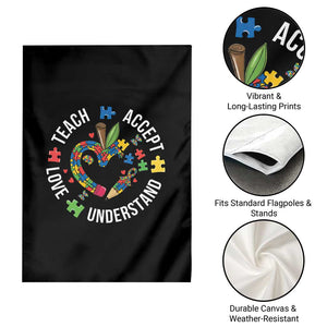 Special Education Teacher Autism Garden Flag Teach Accept Understand Love TS12 Print Your Wear