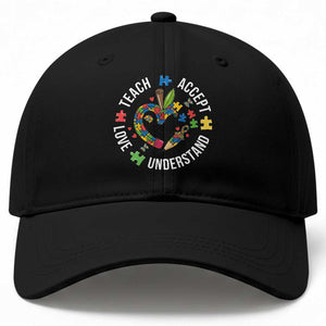 Special Education Teacher Autism Baseball Cap Teach Accept Understand Love TS12 Print Your Wear