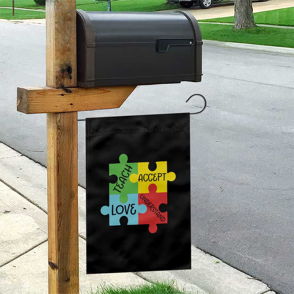 Special Ed Educator Autism Support Garden Flag Teach Accept Understand Love TS12 Print Your Wear