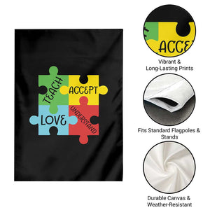 Special Ed Educator Autism Support Garden Flag Teach Accept Understand Love TS12 Print Your Wear
