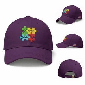 Special Ed Educator Autism Support Baseball Cap Teach Accept Understand Love TS12 Baseball Cap Universal Fit Purple Print Your Wear
