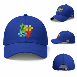 Special Ed Educator Autism Support Baseball Cap Teach Accept Understand Love TS12 Baseball Cap Universal Fit Royal Blue Print Your Wear